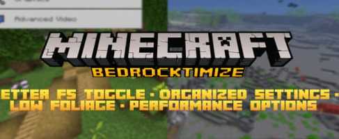 Resourcespac: Quick Settings (+ FPS) [1.19+] Minecraft PE / Bedrock [xfgiven_vers]