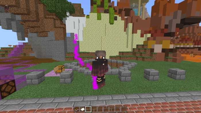 Addon: Particles from the player [1.19+] Minecraft PE / Bedrock [xfgiven_vers]