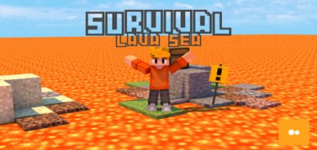 Map: Survival in the Sea of Lava Minecraft PE / Bedrock [xfgiven_vers]