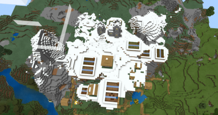 Sid: Big Village on the Mountain Minecraft PE / Bedrock [xfgiven_vers]