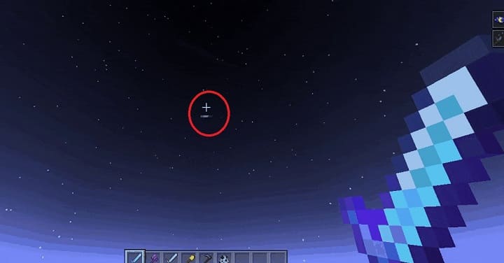 Attack Indicator in Minecraft on Android