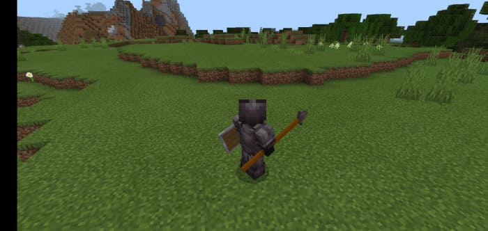 3D spear in Minecraft PE