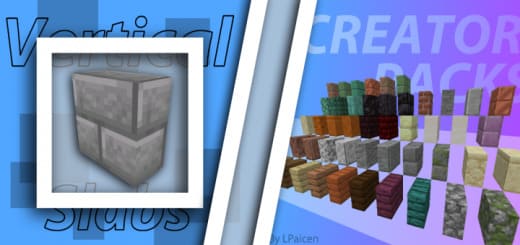 Mod: Vertical half-blocks [1.20+] Minecraft PE / Bedrock [xfgiven_vers]