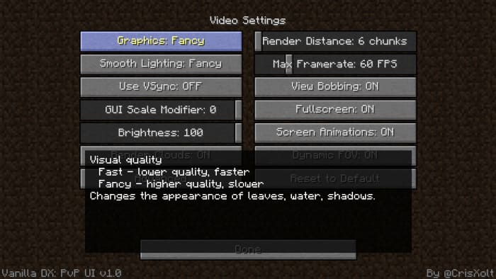 Settings from Minecraft Java in Minecraft PE (Bedrock)