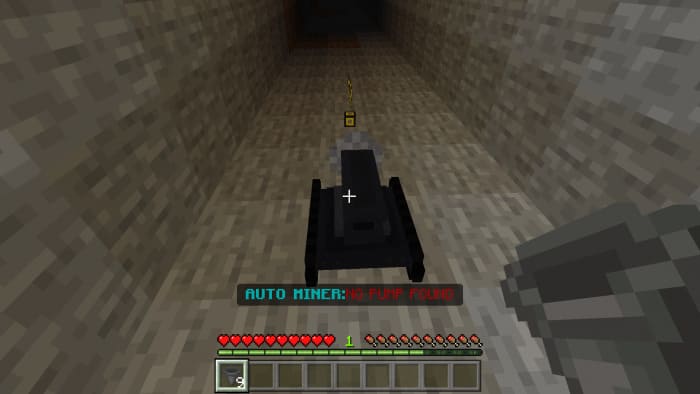 Teleport items to the pump in Minecraft PE (Bedrock)