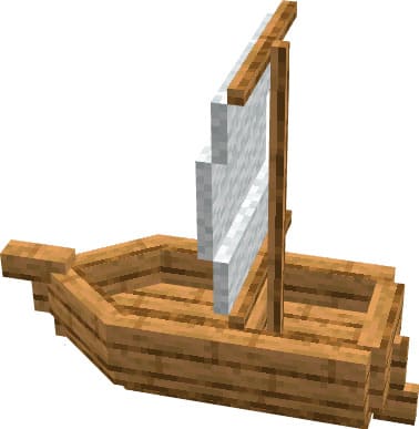 Sailboat in Minecraft PE (Bedrock)