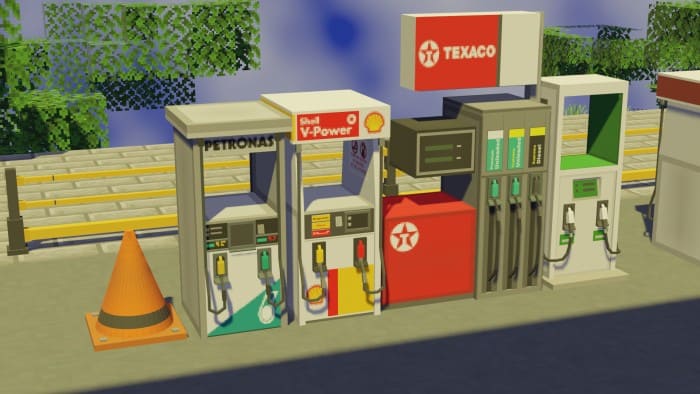 Gas Station in Minecraft PE (Bedrock)