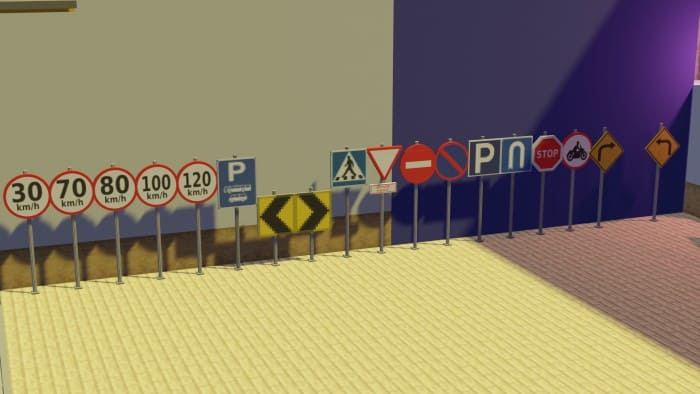 Road Signs in Minecraft PE (Bedrock)