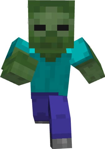 Zombie Animation in Minecraft PE (Bedrock)