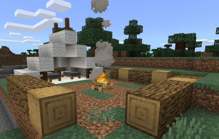 Лагерь в Майнкрафт ПЕ (Бедрок)