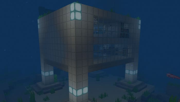 Подводное укрытие в Майнкрафт ПЕ (Бедрок)