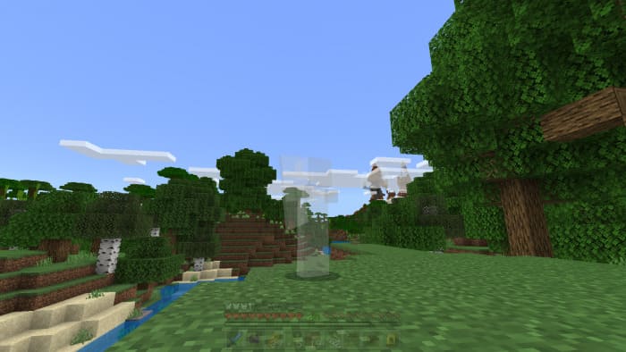 New third-person view in Minecraft PE (Bedrock)