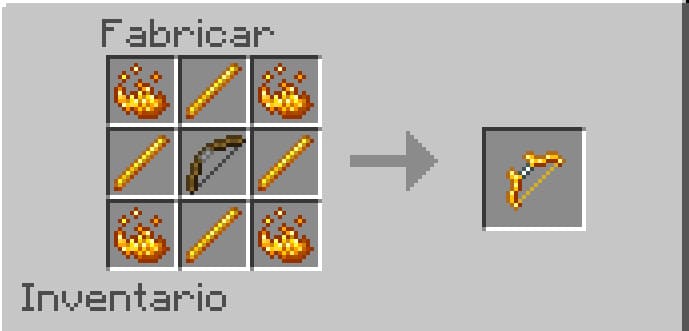 Fire Bow in Minecraft PE (Bedrock)