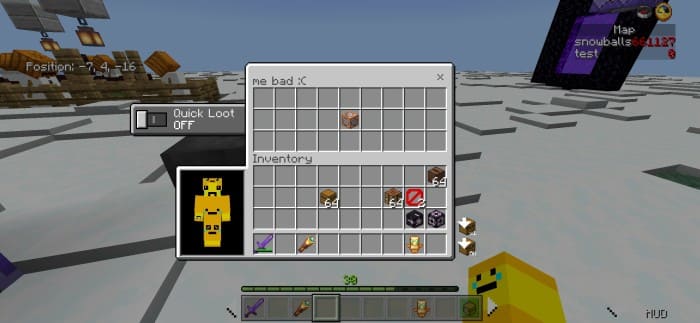 New Chest Interface in Minecraft PE (Bedrock)