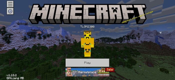 Menu Interface in Minecraft PE (Bedrock)