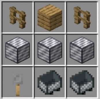 Крафт бортовой кареты в Майнкрафт ПЕ (Бедрок)