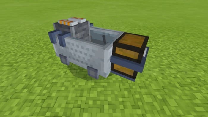 Машинка с сундуком в Майнкрафт ПЕ (Бедрок)