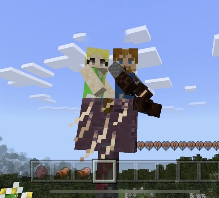 Double Strider Ride in Minecraft PE (Bedrock)