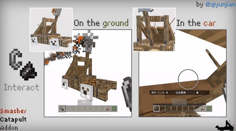 Catapult Shot in Minecraft PE (Bedrock)