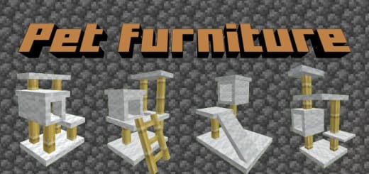 Mod: Furniture for Animals [1.20+] Minecraft PE / Bedrock [xfgiven_vers]