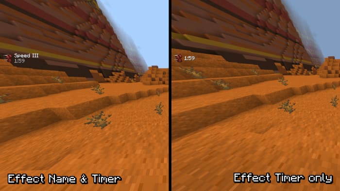 Effect Settings in Minecraft PE (Bedrock)