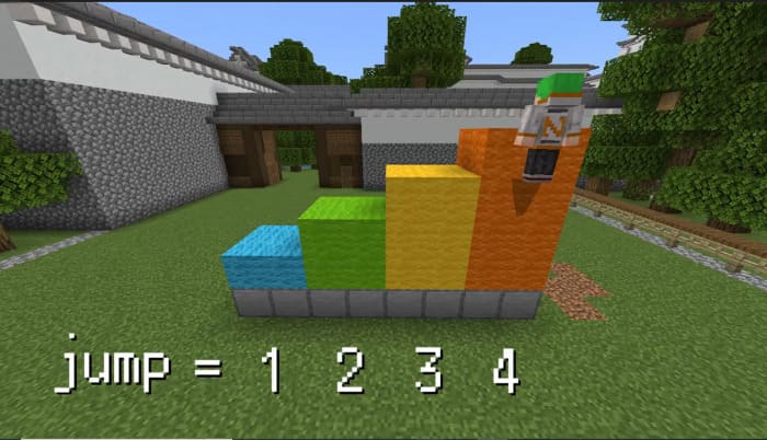 Double Jump in Minecraft PE (Bedrock)