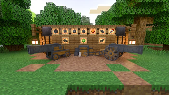 Guns in Minecraft PE (Bedrock)