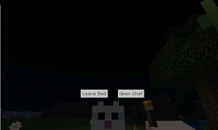 Sleep in Minecraft PE (Bedrock)