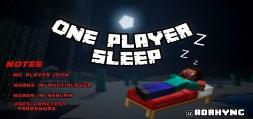 Addon: One Player Sleep [1.19+] Minecraft PE / Bedrock [xfgiven_vers]