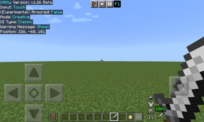Improved interface in Minecraft PE (Bedrock)