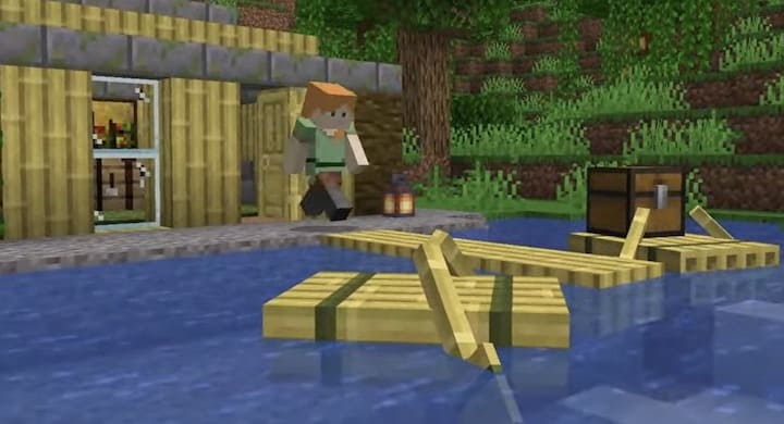 Bamboo Planks in Minecraft PE (Bedrock) 1.20