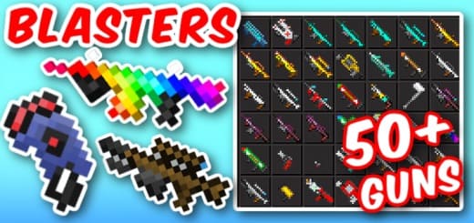 Mod: Blasters [1.19+] Minecraft PE / Bedrock [xfgiven_vers]