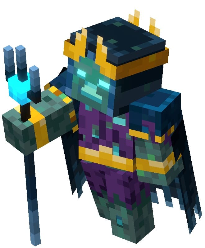 Beautiful Drowned Man in Minecraft PE (Bedrock)