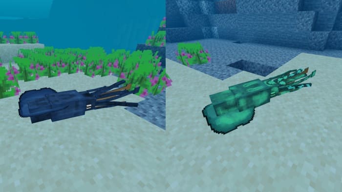 Multiple squid species in Minecraft PE (Bedrock)