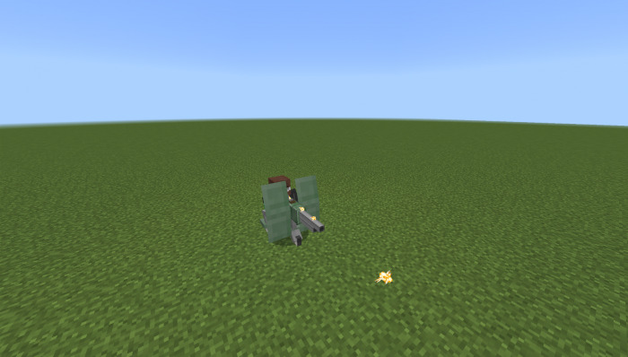 Machine gun in Minecraft PE (Bedrock)