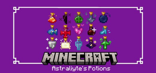 Textures: Astralite Potions [1.19+] Minecraft PE / Bedrock [xfgiven_vers]