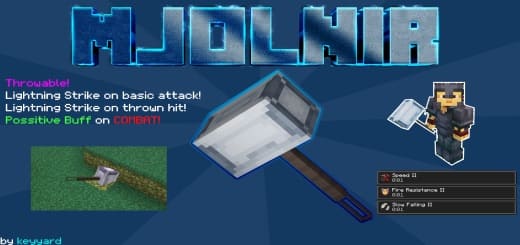 Mod: Mjolnir [1.19+] Minecraft PE / Bedrock [xfgiven_vers]