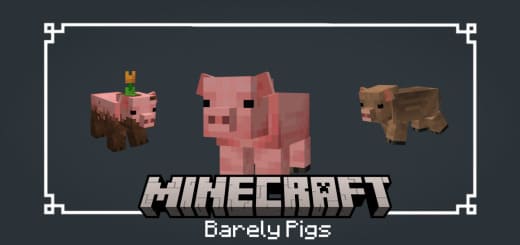 Resourcespac: 3D Pigs [1.19; 1.20+] Minecraft PE / Bedrock [xfgiven_vers]