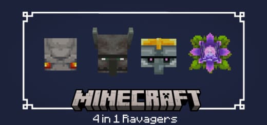 Resourcespak: 4 types of Destroyer [1.19; 1.20+] Minecraft PE / Bedrock [xfgiven_vers]