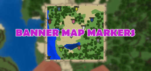 Addon: Banners on the map [1.20+] Minecraft PE / Bedrock [xfgiven_vers]