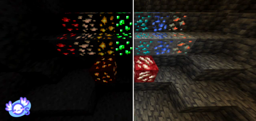 Текстуры: СвTextures: Glowing Ores [1.20+] Minecraft PE / Bedrock [xfgiven_vers]