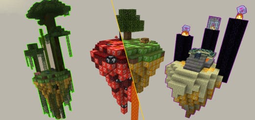 Map: Lucky Skyblock [1.20+] Minecraft PE / Bedrock [xfgiven_vers]