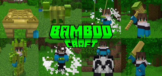 Mod: Bamboo Upgrade [1.20+] Minecraft PE / Bedrock [xfgiven_vers]