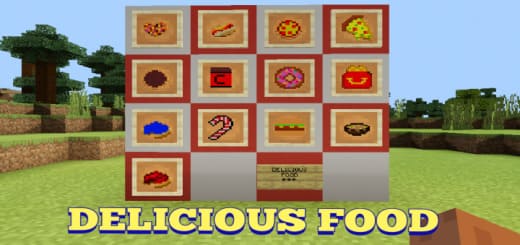 Mod: Delicious Food Minecraft PE / Bedrock [xfgiven_vers]