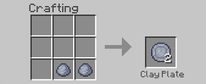 Clay plate in Minecraft PE (Bedrock)