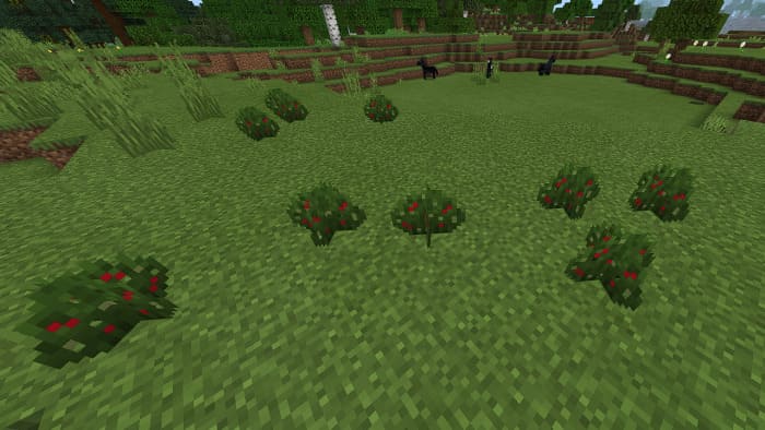 Кустики в Майнкрафт ПЕ (Бедрок)