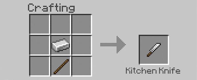 Knife in Minecraft PE (Bedrock)