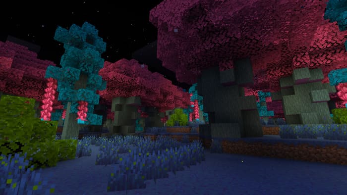 Aurora Blossom Biome in Minecraft PE (Bedrock)
