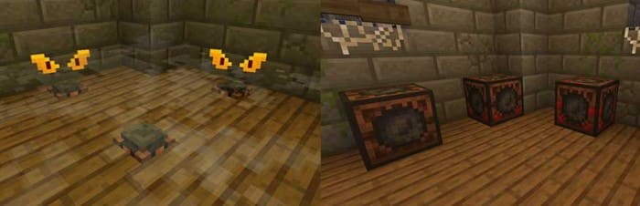 Blocks with effects in Minecraft PE (Bedrock)