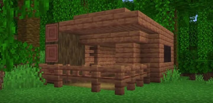 Mangrove wood in Minecraft PE (Bedrock) 1.19